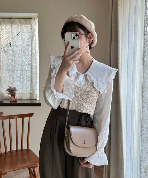 Cham.（チャム）の「ウエストリボンワイドパンツ（その他パンツ・レディース・ブラック/ベージュ/ブラウン・F）」の13枚目の写真