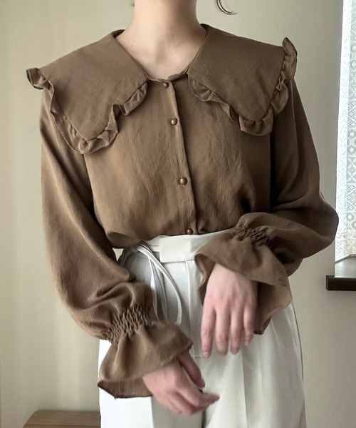 Cham.（チャム）の「ウエストリボンワイドパンツ（その他パンツ・レディース・ブラック/ベージュ/ブラウン・F）」の14枚目の写真