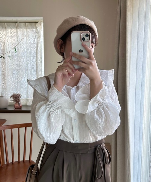 Cham.（チャム）の「ウエストリボンワイドパンツ（その他パンツ・レディース・ブラック/ベージュ/ブラウン・F）」の17枚目の写真