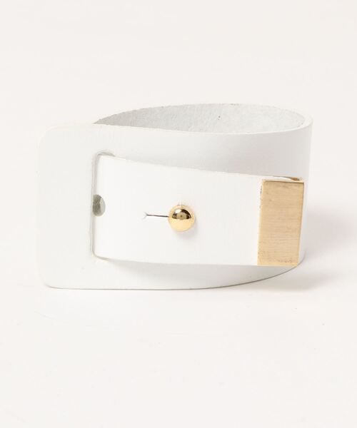 L.H.P(エルエイチピー)の「Raffins/ラフィンズ/ベルトバングル(バングル/リストバンド・レディース・ホワイト/ブラック/ブラウン/キャメル/ワイン・FREE)」の2枚目の写真