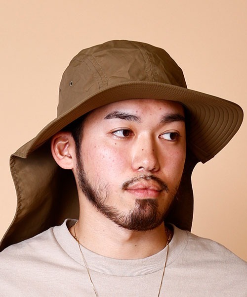 BURLAP OUTFITTER(バーラップアウトフィッター)の「SUN SHADE HAT / サンシェイド ハット(ハット・メンズ・オフホワイト/ブラック/ブラウン/オリーブドラブ・ONE SIZE)」の4枚目の写真