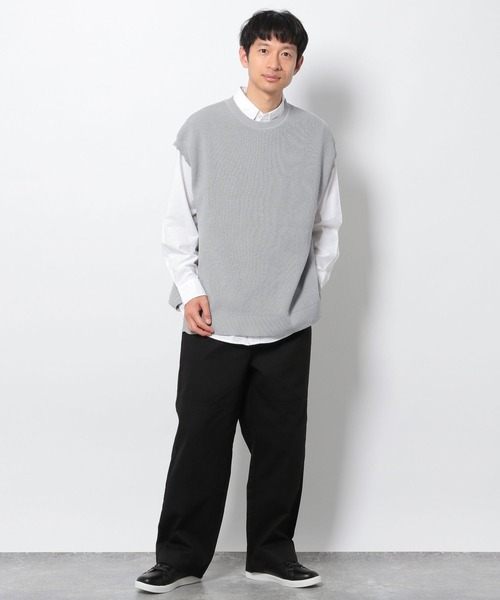LAKOLE(ラコレ)の「ミニワッフルニットベスト / 265994(ベスト・メンズ・ベージュ/グリーン/ライトグレー・LARGE/MEDIUM)」の4枚目の写真