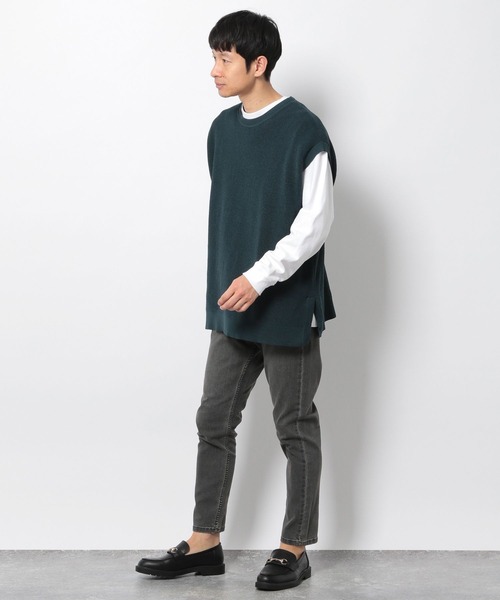 LAKOLE(ラコレ)の「ミニワッフルニットベスト / 265994(ベスト・メンズ・ベージュ/グリーン/ライトグレー・LARGE/MEDIUM)」の10枚目の写真