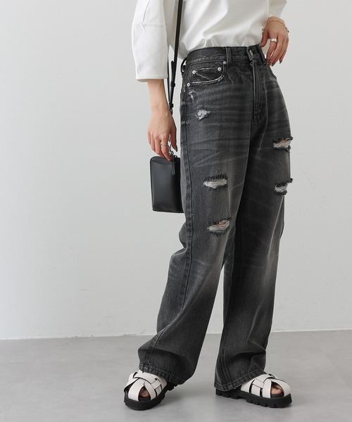 COLONY 2139（コロニートゥーワンスリーナイン）の「クラッシュデニム（デニムパンツ・レディース・ブラック/ブルー・FREE）」の18枚目の写真