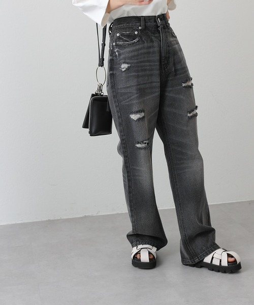 COLONY 2139（コロニートゥーワンスリーナイン）の「クラッシュデニム（デニムパンツ・レディース・ブラック/ブルー・FREE）」の13枚目の写真