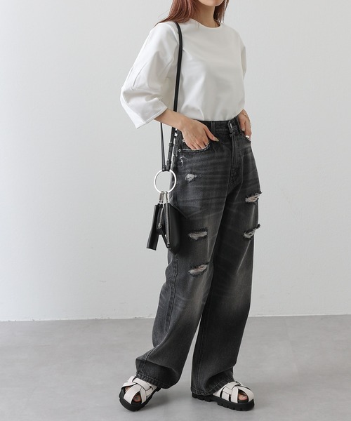 COLONY 2139（コロニートゥーワンスリーナイン）の「クラッシュデニム（デニムパンツ・レディース・ブラック/ブルー・FREE）」の3枚目の写真