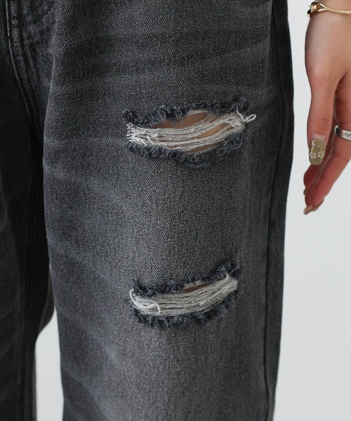 COLONY 2139（コロニートゥーワンスリーナイン）の「クラッシュデニム（デニムパンツ・レディース・ブラック/ブルー・FREE）」の5枚目の写真