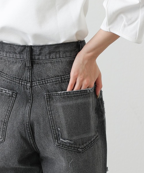 COLONY 2139（コロニートゥーワンスリーナイン）の「クラッシュデニム（デニムパンツ・レディース・ブラック/ブルー・FREE）」の12枚目の写真