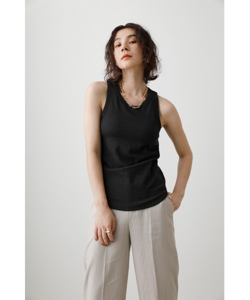 crie conforto（クリーコンフォルト）の「カップ付きアメスリタンク（タンクトップ・レディース・ホワイト/ブラック/カーキ・MEDIUM/LARGE/SMALL）」の3枚目の写真