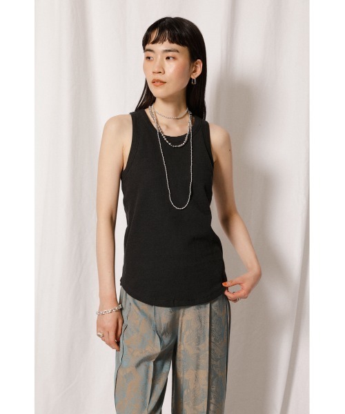 crie conforto（クリーコンフォルト）の「カップ付きアメスリタンク（タンクトップ・レディース・ホワイト/ブラック/カーキ・MEDIUM/LARGE/SMALL）」の7枚目の写真