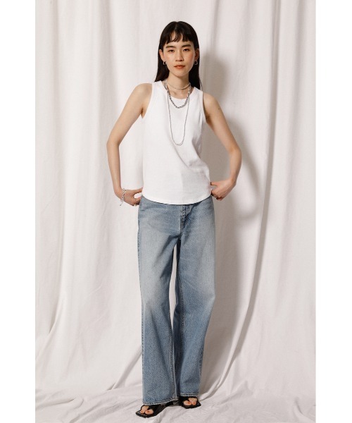 crie conforto（クリーコンフォルト）の「カップ付きアメスリタンク（タンクトップ・レディース・ホワイト/ブラック/カーキ・MEDIUM/LARGE/SMALL）」の10枚目の写真