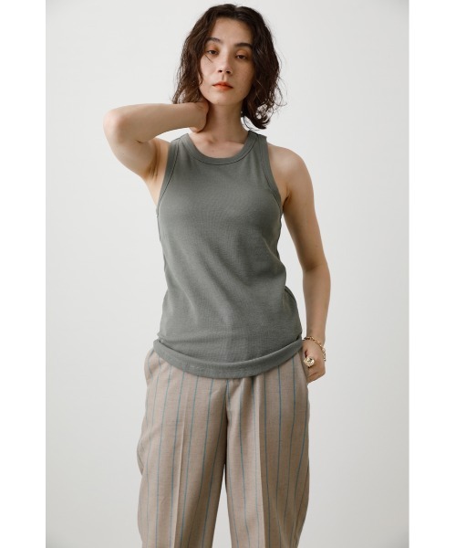 crie conforto（クリーコンフォルト）の「カップ付きアメスリタンク（タンクトップ・レディース・ホワイト/ブラック/カーキ・MEDIUM/LARGE/SMALL）」の19枚目の写真