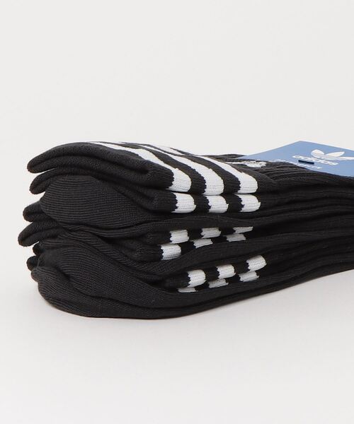 adidas(アディダス)の「【adidas/アディダス】ワンポイント オリジナルスロゴ刺繍 リブラインソックス/ 3Pセット/ アディダスオリジナルス(ソックス/靴下・メンズ・ホワイト/ブラック/マルチ・S/M)」の5枚目の写真