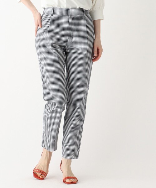 index(インデックス)の「◆透け防止テーパードパンツ【WEB限定サイズ】(その他パンツ・レディース・ブラック系1/ホワイト系/ネイビー/ライトグレー・40/42/38/36)」の3枚目の写真