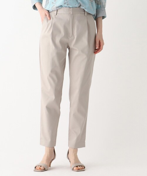 index(インデックス)の「◆透け防止テーパードパンツ【WEB限定サイズ】(その他パンツ・レディース・ブラック系1/ホワイト系/ネイビー/ライトグレー・40/42/38/36)」の1枚目の写真