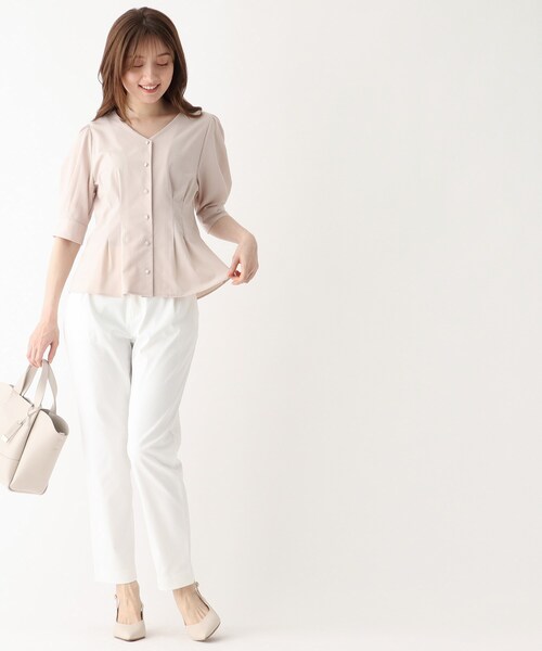 index(インデックス)の「◆透け防止テーパードパンツ【WEB限定サイズ】(その他パンツ・レディース・ブラック系1/ホワイト系/ネイビー/ライトグレー・40/42/38/36)」の12枚目の写真