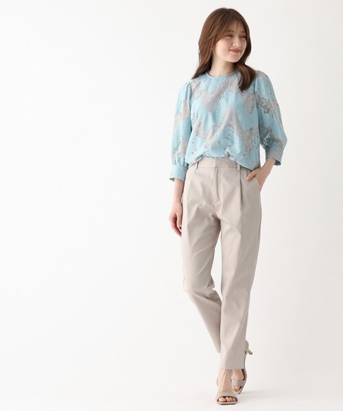 index(インデックス)の「◆透け防止テーパードパンツ【WEB限定サイズ】(その他パンツ・レディース・ブラック系1/ホワイト系/ネイビー/ライトグレー・40/42/38/36)」の14枚目の写真