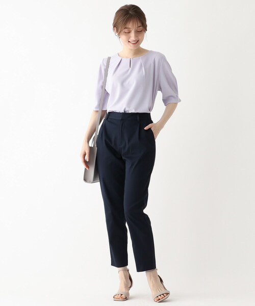 index(インデックス)の「◆透け防止テーパードパンツ【WEB限定サイズ】(その他パンツ・レディース・ブラック系1/ホワイト系/ネイビー/ライトグレー・40/42/38/36)」の16枚目の写真