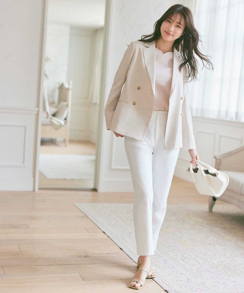 index(インデックス)の「◆透け防止テーパードパンツ【WEB限定サイズ】(その他パンツ・レディース・ブラック系1/ホワイト系/ネイビー/ライトグレー・40/42/38/36)」の21枚目の写真