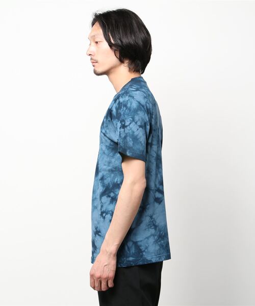TRUSS（トラス）の「TRUSS/CROSS&STITCH / タイダイＴシャツ / TDT-148（Tシャツ/カットソー・メンズ・オレンジ/ネイビー/ピンク/ブラック・LARGE/X-LARGE/XX-LARGE/MEDIUM）」の6枚目の写真