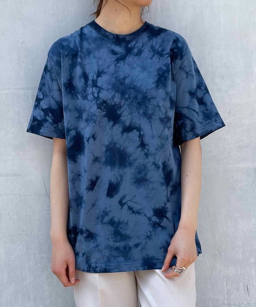 TRUSS（トラス）の「TRUSS/CROSS&STITCH / タイダイＴシャツ / TDT-148（Tシャツ/カットソー・メンズ・オレンジ/ネイビー/ピンク/ブラック・LARGE/X-LARGE/XX-LARGE/MEDIUM）」の2枚目の写真