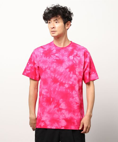TRUSS（トラス）の「TRUSS/CROSS&STITCH / タイダイＴシャツ / TDT-148（Tシャツ/カットソー・メンズ・オレンジ/ネイビー/ピンク/ブラック・LARGE/X-LARGE/XX-LARGE/MEDIUM）」の11枚目の写真