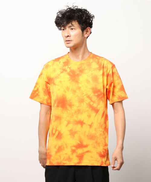 TRUSS（トラス）の「TRUSS/CROSS&STITCH / タイダイＴシャツ / TDT-148（Tシャツ/カットソー・メンズ・オレンジ/ネイビー/ピンク/ブラック・LARGE/X-LARGE/XX-LARGE/MEDIUM）」の12枚目の写真