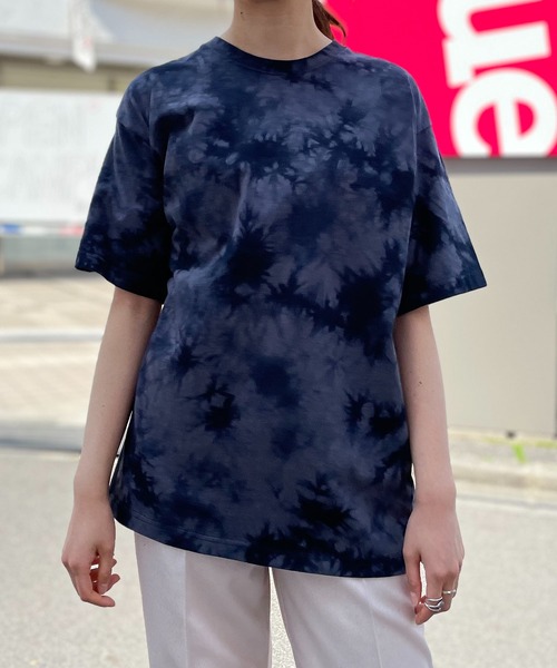 TRUSS（トラス）の「TRUSS/CROSS&STITCH / タイダイＴシャツ / TDT-148（Tシャツ/カットソー・メンズ・オレンジ/ネイビー/ピンク/ブラック・LARGE/X-LARGE/XX-LARGE/MEDIUM）」の10枚目の写真