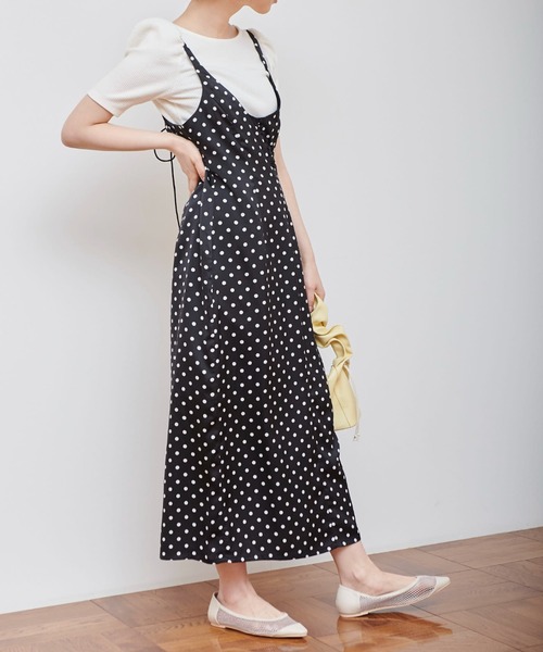 FREE'S MART（フリーズマート）の「◆ドットキャミワンピース（ワンピース・レディース・ホワイト系その他/ブラック系その他・SMALL/MEDIUM）」の4枚目の写真