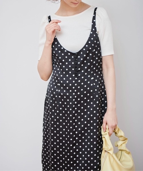 FREE'S MART（フリーズマート）の「◆ドットキャミワンピース（ワンピース・レディース・ホワイト系その他/ブラック系その他・SMALL/MEDIUM）」の6枚目の写真