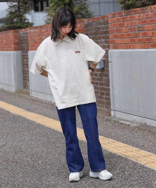 ZIP FIVE(ジップファイブ)の「【ZIP FIVE】ハーフジップ オーバーサイズ ワンポイント 半袖Tシャツ/ポロシャツ(ポロシャツ・メンズ・オートミール/ブラック/ネイビー/杢グレー/アイボリー系/ネイビー系/グレー系/アイボリー系1/ブラック系1/ネイビー系1/グレー系1/ブラック系・MEDIUM/LARGE/X-LARGE)」の17枚目の写真