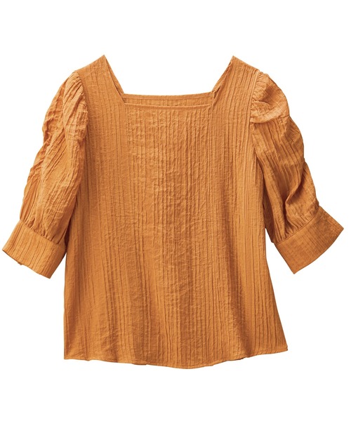 GeeRA（ジーラ）の「スクエアネックパワショルブラウス（シャツ/ブラウス・レディース・ベージュ/オレンジ・MEDIUM/LARGE/X-LARGE）」の21枚目の写真
