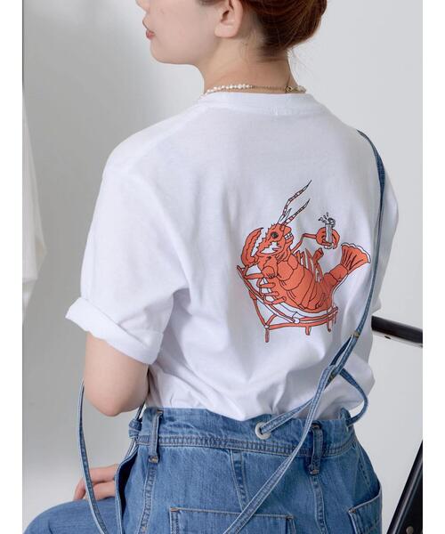 CRAFT STANDARD BOUTIQUE(クラフトスタンダードブティック)の「【別注】LA LIGHT MEAL「BROADSTREET」 *(Tシャツ/カットソー・メンズ・グリーン/ホワイト・LL/M/L)」の4枚目の写真