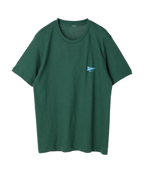 CRAFT STANDARD BOUTIQUE(クラフトスタンダードブティック)の「【別注】LA LIGHT MEAL「BROADSTREET」 *(Tシャツ/カットソー・メンズ・グリーン/ホワイト・LL/M/L)」の11枚目の写真