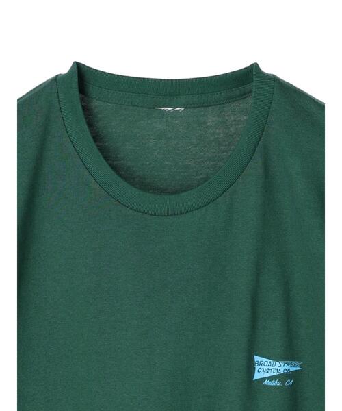 CRAFT STANDARD BOUTIQUE(クラフトスタンダードブティック)の「【別注】LA LIGHT MEAL「BROADSTREET」 *(Tシャツ/カットソー・メンズ・グリーン/ホワイト・LL/M/L)」の13枚目の写真