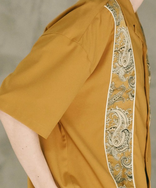 WONDER WONDER（ワンダーワンダー）の「柄ライン オープンカラーシャツ（シャツ/ブラウス・メンズ・ブラック/イエロー/ブルー・S/M/L）」の15枚目の写真