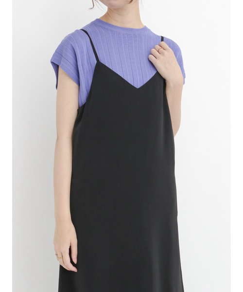 Te chichi(テチチ)の「総針プリーツニット(ニット/セーター・レディース・パープル/ブラック/ベージュ・フリ-)」の3枚目の写真