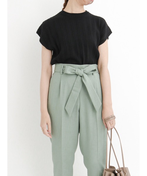 Te chichi(テチチ)の「総針プリーツニット(ニット/セーター・レディース・パープル/ブラック/ベージュ・フリ-)」の1枚目の写真