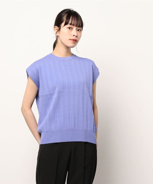 Te chichi(テチチ)の「総針プリーツニット(ニット/セーター・レディース・パープル/ブラック/ベージュ・フリ-)」の14枚目の写真