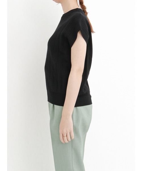 Te chichi(テチチ)の「総針プリーツニット(ニット/セーター・レディース・パープル/ブラック/ベージュ・フリ-)」の10枚目の写真