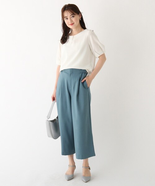 index（インデックス）の「◆MERMAID LINEC ドビークロップドワイドパンツ【WEB限定】（その他パンツ・レディース・ライトグレー/ブラック/ブルー・36/38/40/42）」の11枚目の写真