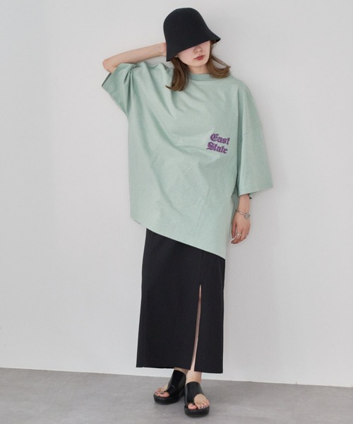 WHIMSIC（ウィムジック）の「【WHIMSIC】イーストステートビッグTEE（Tシャツ/カットソー・レディース・イエロー/グリーン/ピンク・FREE）」の9枚目の写真