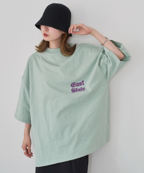 WHIMSIC（ウィムジック）の「【WHIMSIC】イーストステートビッグTEE（Tシャツ/カットソー・レディース・イエロー/グリーン/ピンク・FREE）」の6枚目の写真