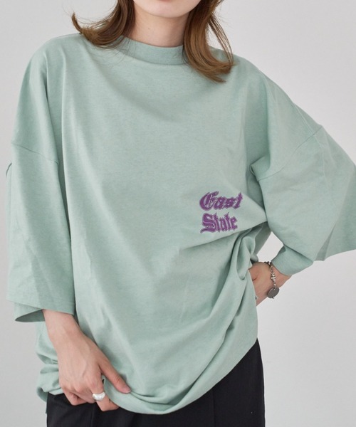 WHIMSIC（ウィムジック）の「【WHIMSIC】イーストステートビッグTEE（Tシャツ/カットソー・レディース・イエロー/グリーン/ピンク・FREE）」の5枚目の写真