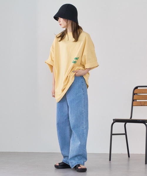 WHIMSIC（ウィムジック）の「【WHIMSIC】イーストステートビッグTEE（Tシャツ/カットソー・レディース・イエロー/グリーン/ピンク・FREE）」の14枚目の写真