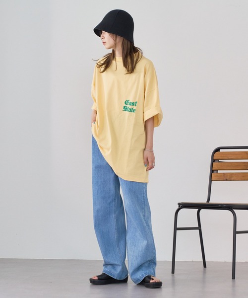 WHIMSIC（ウィムジック）の「【WHIMSIC】イーストステートビッグTEE（Tシャツ/カットソー・レディース・イエロー/グリーン/ピンク・FREE）」の15枚目の写真
