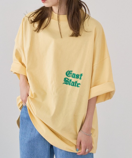 WHIMSIC（ウィムジック）の「【WHIMSIC】イーストステートビッグTEE（Tシャツ/カットソー・レディース・イエロー/グリーン/ピンク・FREE）」の13枚目の写真