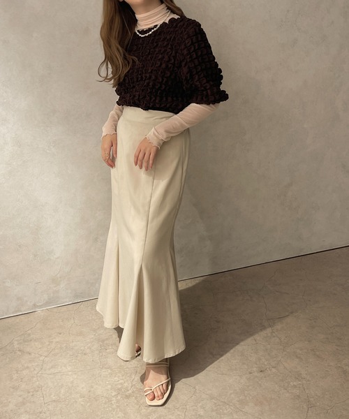 apres jour clair（アプレジュールクレア）の「【apres jour clair】ポコポコトップス【ZOZOTOWN限定アイテム】（Tシャツ/カットソー・レディース・ダークブラウン/アイボリー/グリーン・フリー/X-LARGE）」の18枚目の写真