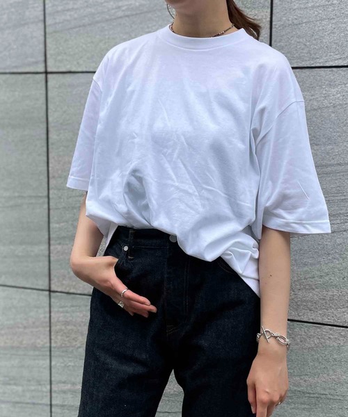 Printstar（プリントスター）の「Printstar / 5.6オンス ヘビーウェイトビッグＴシャツ / 00113-BCV（Tシャツ/カットソー・レディース・ホワイト/ブラック/ベージュ/カーキ/ピンク/ブルー・SMALL/MEDIUM/LARGE/X-LARGE）」の8枚目の写真