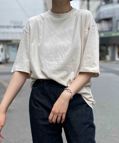 Printstar（プリントスター）の「Printstar / 5.6オンス ヘビーウェイトビッグＴシャツ / 00113-BCV（Tシャツ/カットソー・レディース・ホワイト/ブラック/ベージュ/カーキ/ピンク/ブルー・SMALL/MEDIUM/LARGE/X-LARGE）」の9枚目の写真
